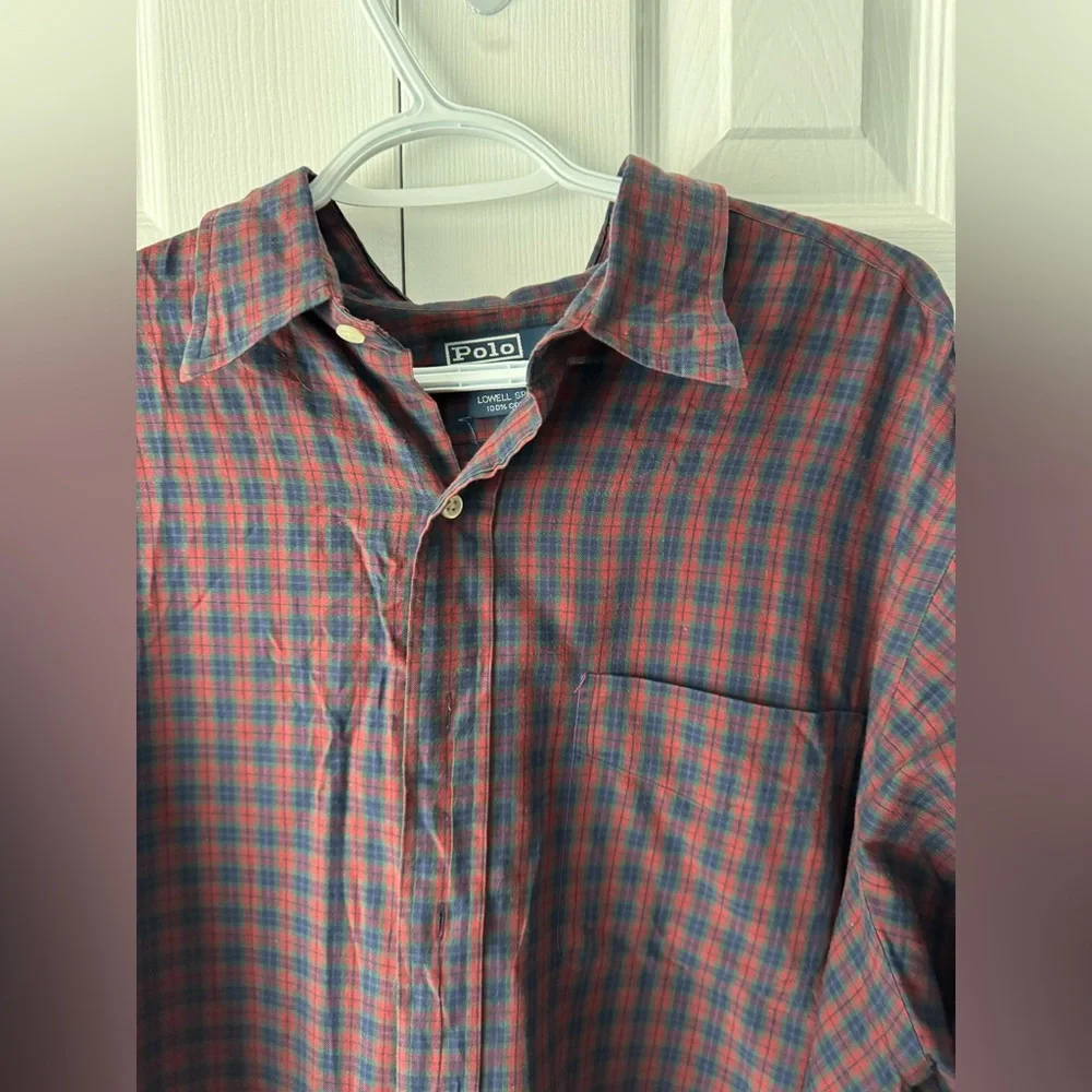 Vintage Polo Ralph Lauren Lowell Sport Plaid Flannel Button Down XL – Christmas